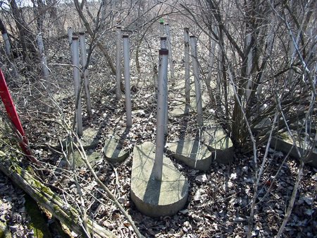 Starlite Drive-In Theatre - Speaker Poles - Photo From Water Winter Wonderland (newer photo)